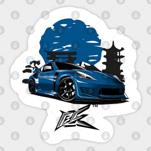 nissan 370z blue Sticker by naquash